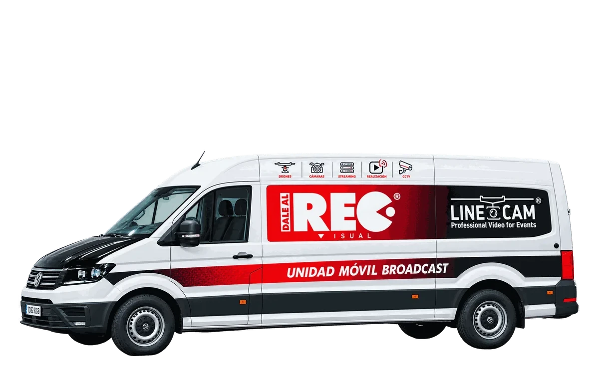 Unidad móvil de realización rotulada, montada en exteriores